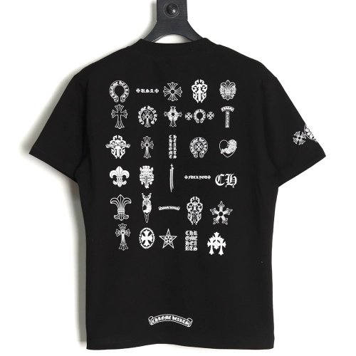 Chrome Hearts Multi-element Pocket Sanskrit Letters Short Sleeve T-shirt TSK1,Chrome Hearts
