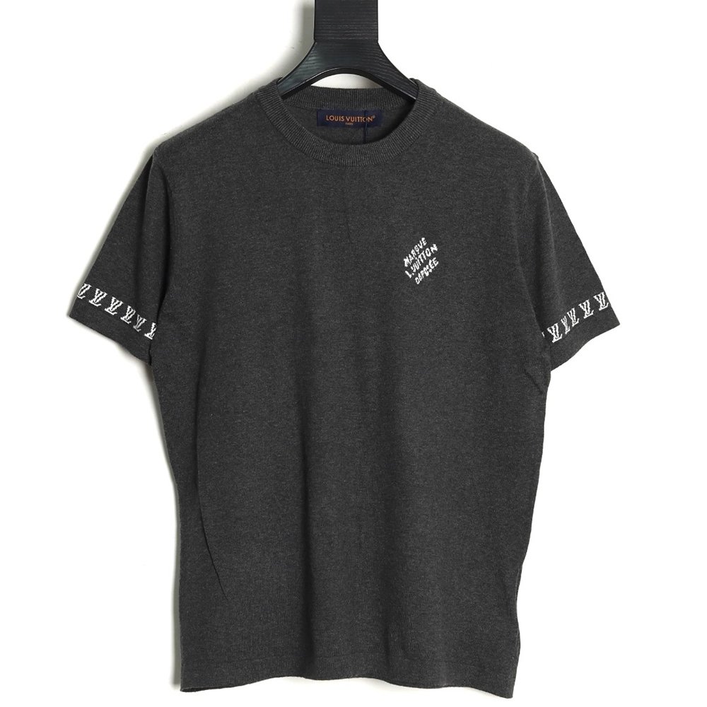 Louis Vuitton jacquard lettering logo short sleeves tsk1,Louis Vuitton