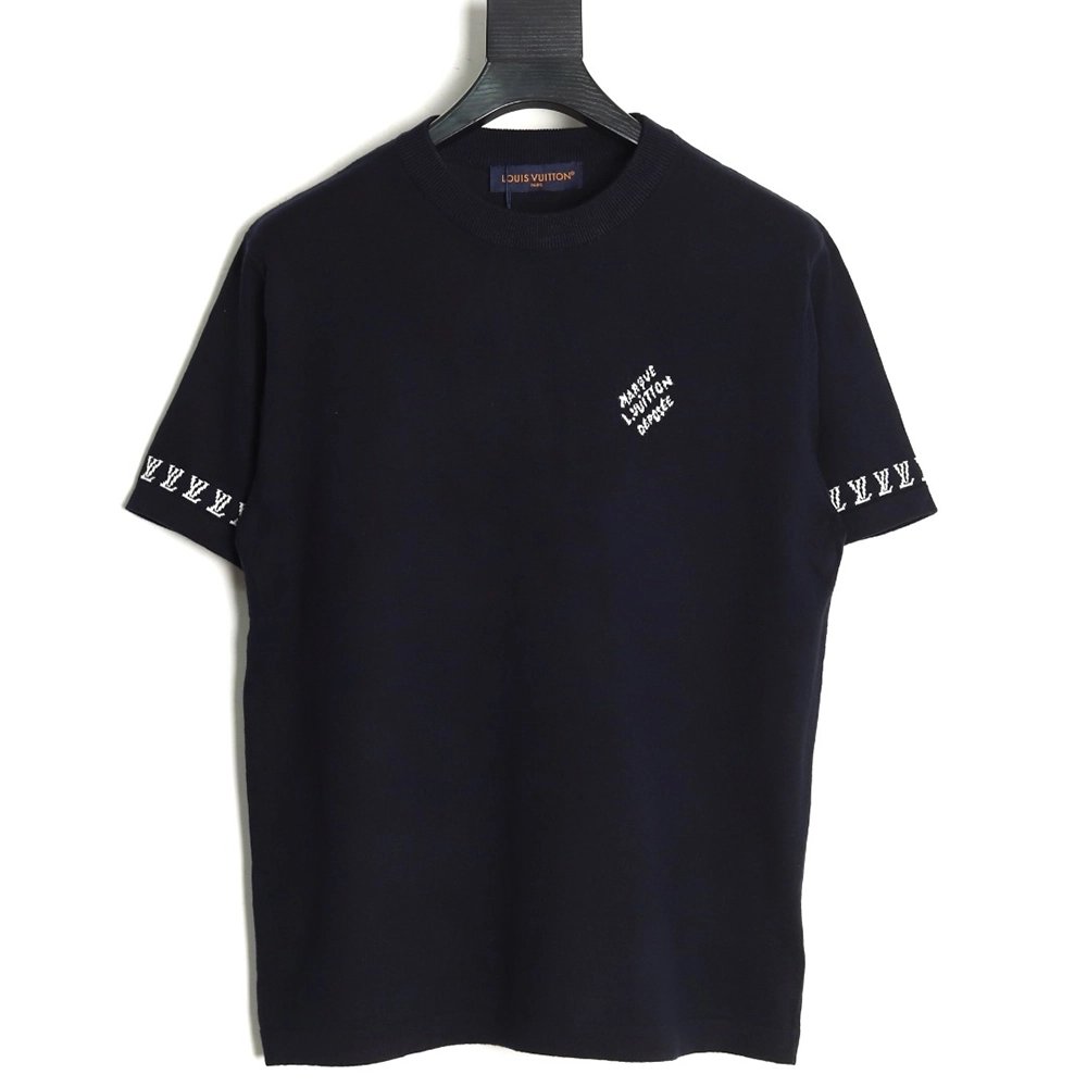 Louis Vuitton jacquard lettering logo short sleeves tsk2,Louis Vuitton