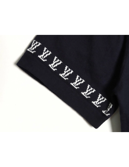 Louis Vuitton jacquard lettering logo short sleeves tsk2,Louis Vuitton