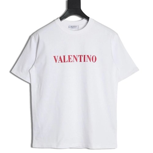 Valentino Red Letter Print Short Sleeve T-shirt,Valentino