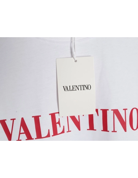 Valentino Red Letter Print Short Sleeve T-shirt,Valentino