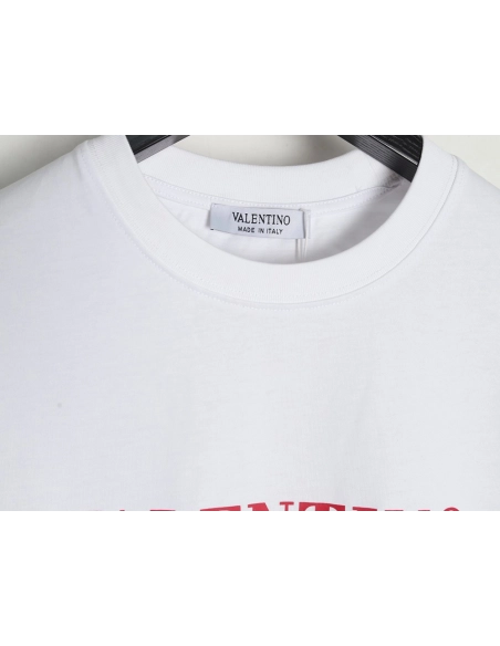 Valentino Red Letter Print Short Sleeve T-shirt,Valentino