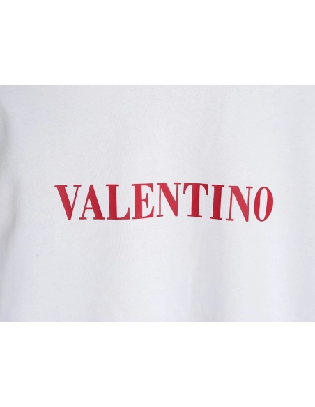 Valentino Red Letter Print Short Sleeve T-shirt,Valentino