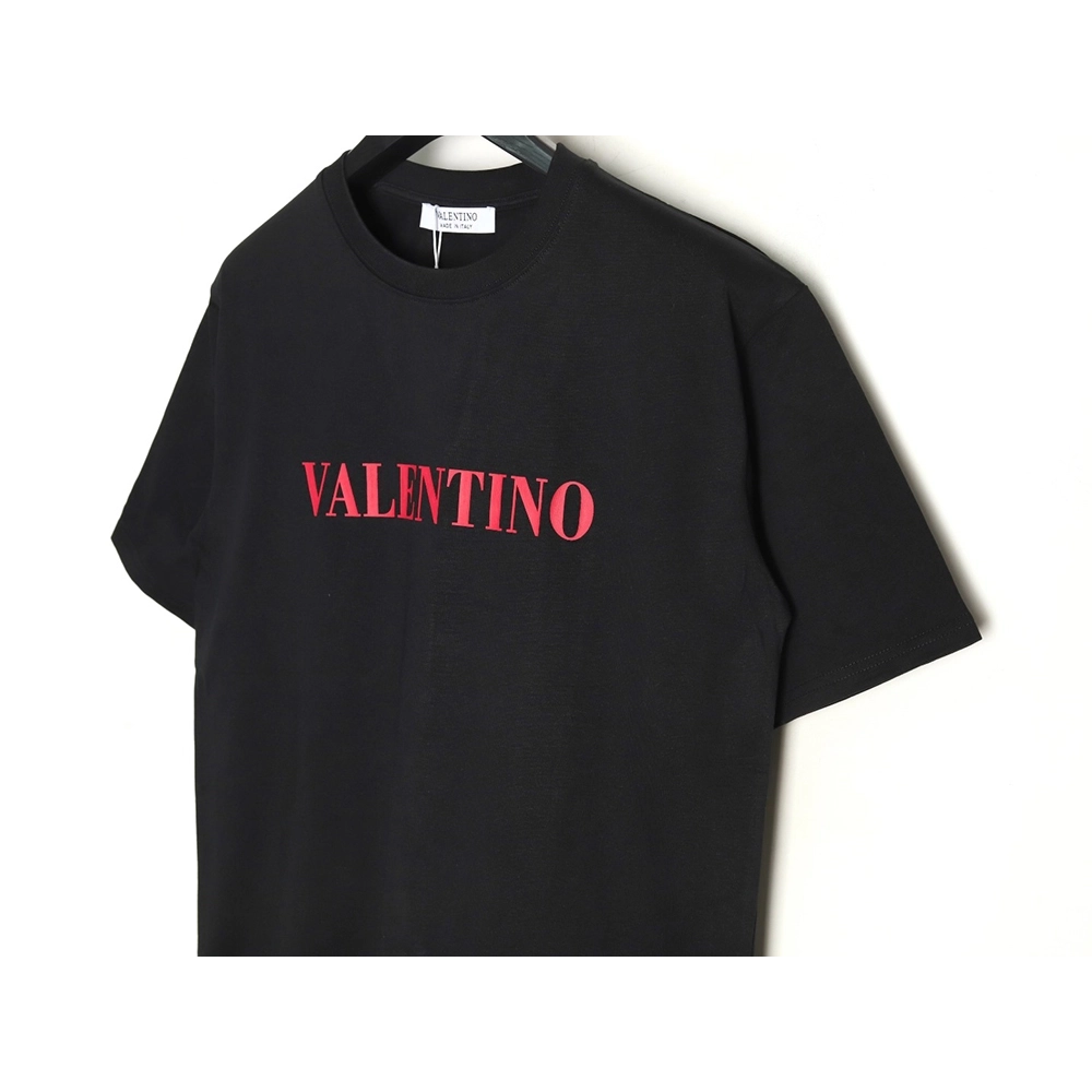 Valentino Red Letter Print Short Sleeve T-shirt TSK1,Valentino