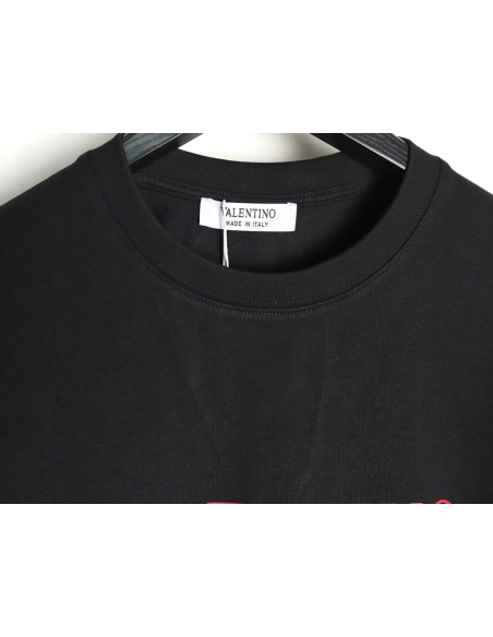 Valentino Red Letter Print Short Sleeve T-shirt TSK1,Valentino