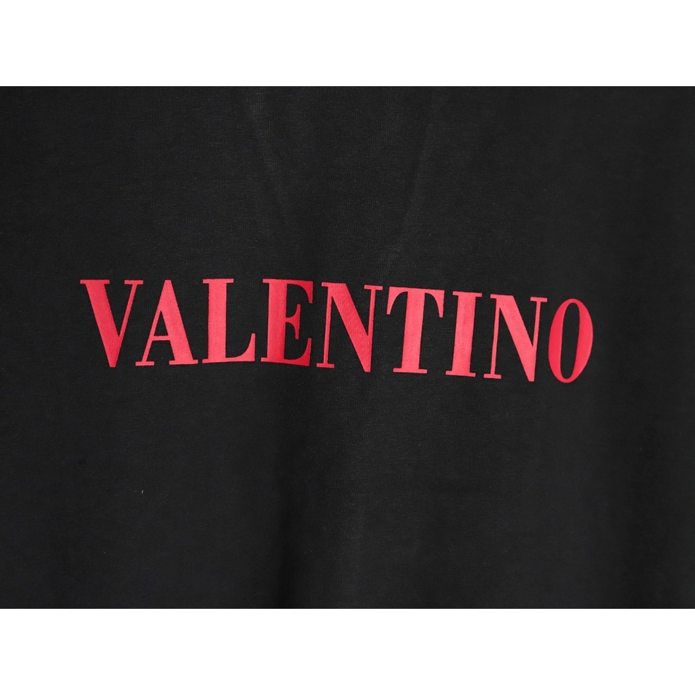 Valentino Red Letter Print Short Sleeve T-shirt TSK1,Valentino