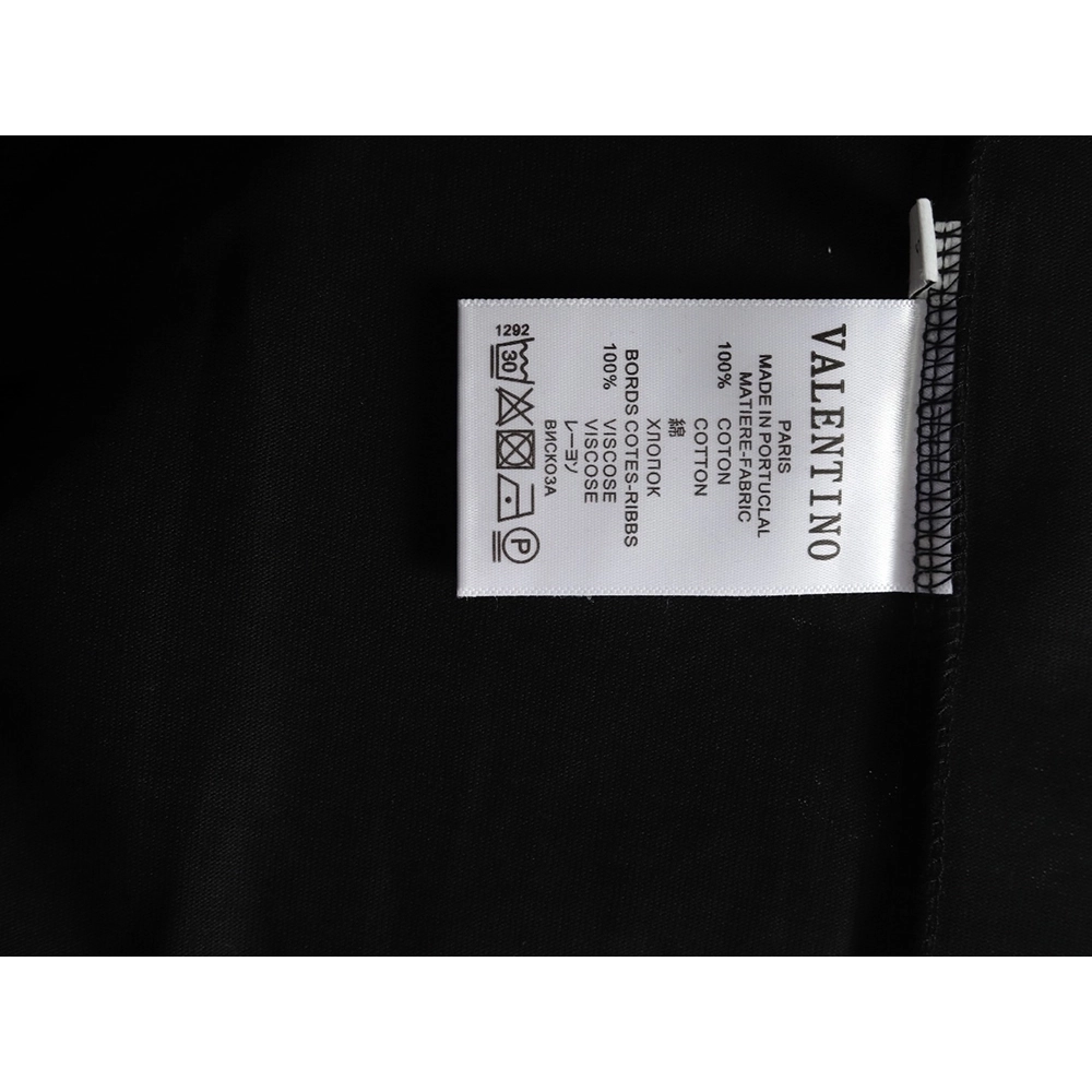 Valentino V logo red signature print short sleeve T-shirt TSK1,Valentino