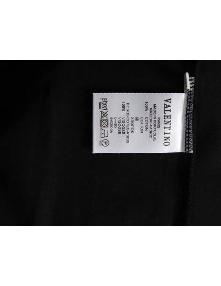 Valentino V logo red signature print short sleeve T-shirt TSK1,Valentino