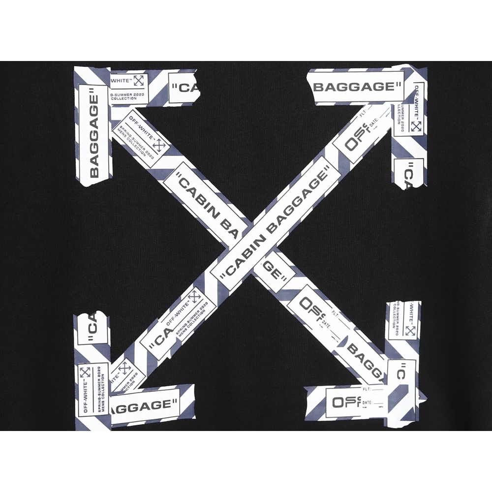 off white airport tape arrow print short sleeves,Off White