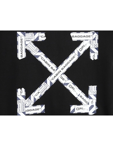 off white airport tape arrow print short sleeves,Off White