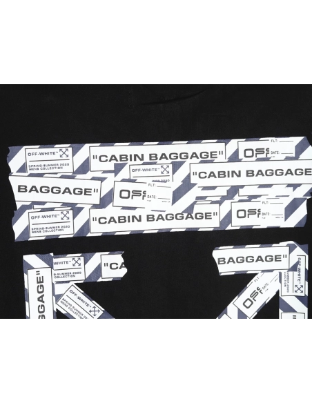 off white airport tape arrow print short sleeves,Off White