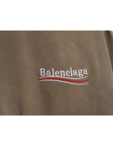 Balenciaga Washed Coke Embroidery Stir-fried Color Ripped Short Sleeve T-Shirt,Balenciaga