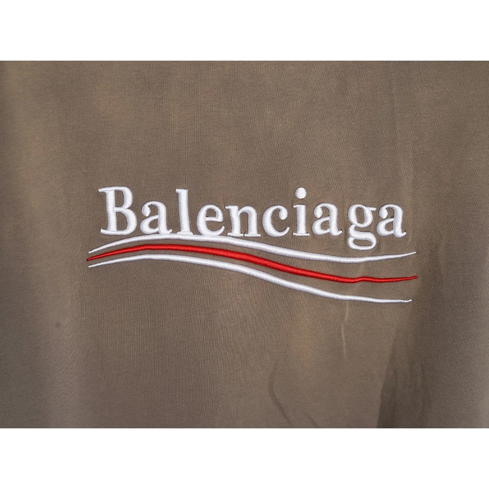 Balenciaga Washed Coke Embroidery Stir-fried Color Ripped Short Sleeve T-Shirt,Balenciaga