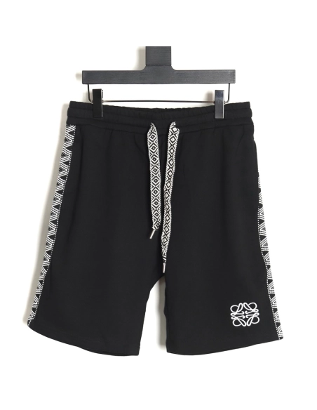 Loewe colorblock webbing logo embroidered shorts,Loewe