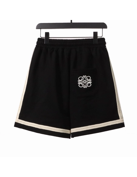 Loewe patchwork embroidery ribbon shorts,Loewe