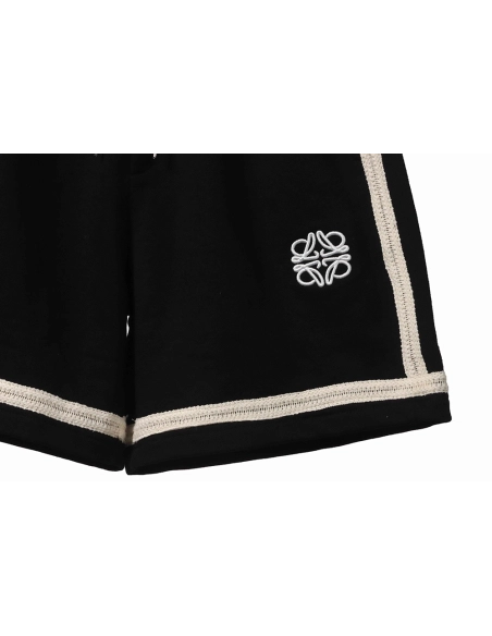 Loewe patchwork embroidery ribbon shorts,Loewe