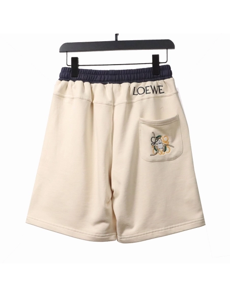 Loewe contrast color stitching shorts,Loewe