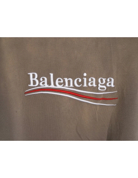 Balenciaga Washed Coke Embroidery Stir-fried Color Ripped Short Sleeve T-Shirt,Balenciaga