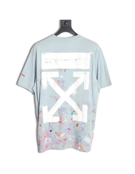OffWhite Starry Sky Fireworks Ink Arrow Short Sleeve Tshirt,Off White T Shirt,Tshirt,APPAREL