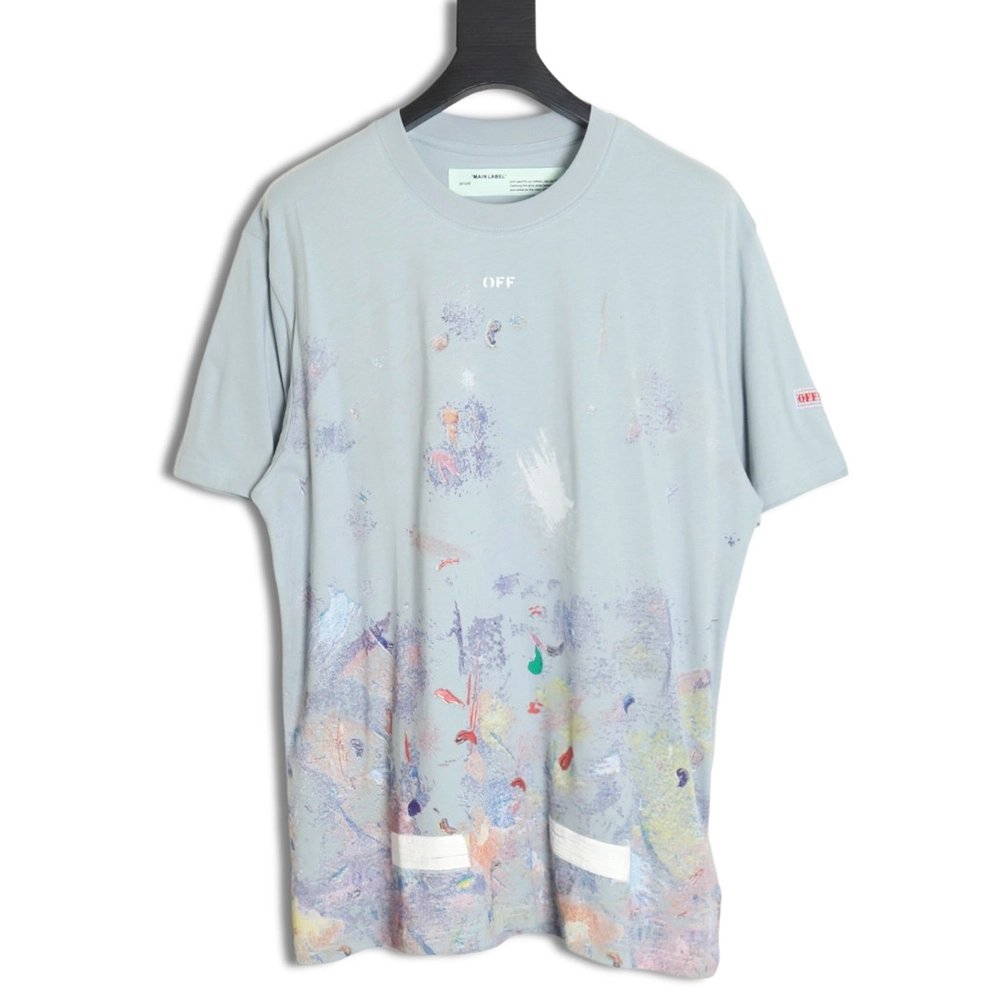OffWhite Starry Sky Fireworks Ink Arrow Short Sleeve Tshirt,Off White T Shirt,Tshirt,APPAREL