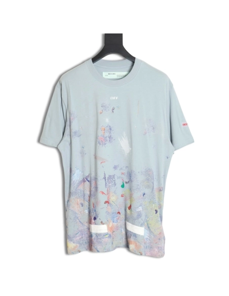 OffWhite Starry Sky Fireworks Ink Arrow Short Sleeve Tshirt,Off White T Shirt,Tshirt,APPAREL