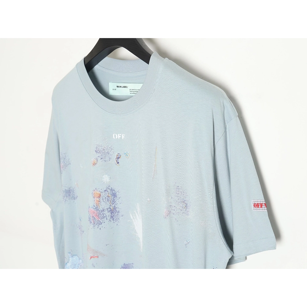 OffWhite Starry Sky Fireworks Ink Arrow Short Sleeve Tshirt,Off White T Shirt,Tshirt,APPAREL