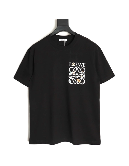 Loewe chest printed logo short sleeves,Loewe T Shirt,Tshirt,APPAREL