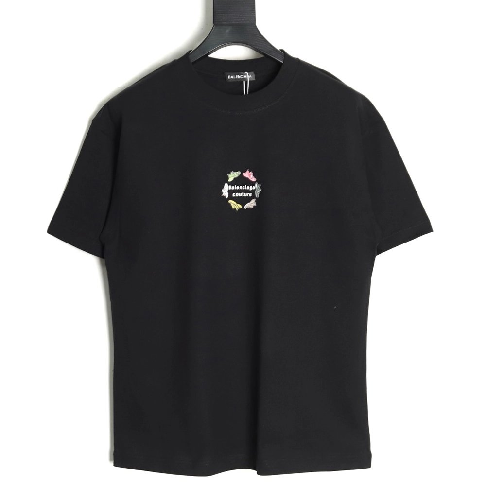 Balenciaga Daddy Shoes Lettering Print Short Sleeve Tshirt,Balenciaga T Shirt,Tshirt,APPAREL