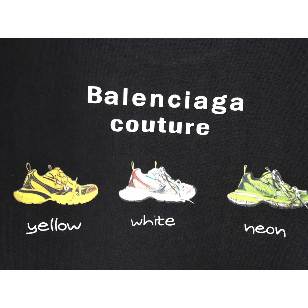 Balenciaga Daddy Shoes Lettering Print Short Sleeve Tshirt,Balenciaga T Shirt,Tshirt,APPAREL