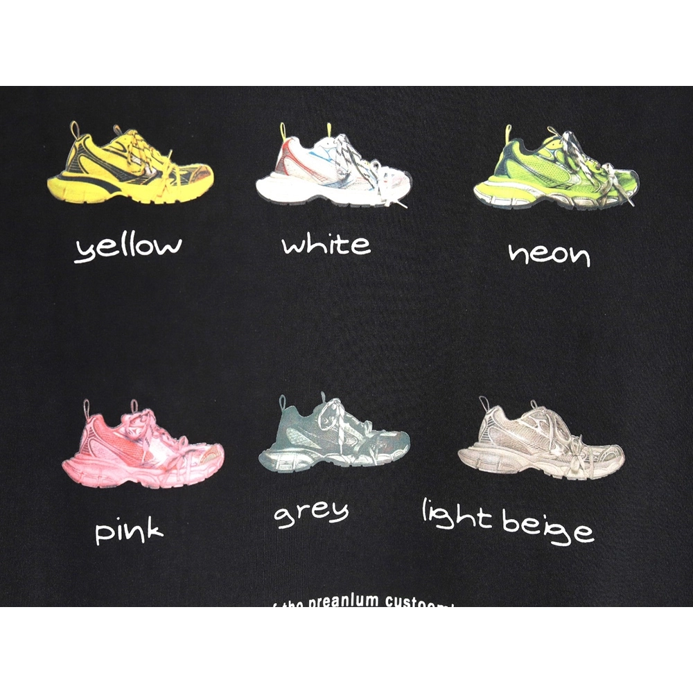 Balenciaga Daddy Shoes Lettering Print Short Sleeve Tshirt,Balenciaga T Shirt,Tshirt,APPAREL