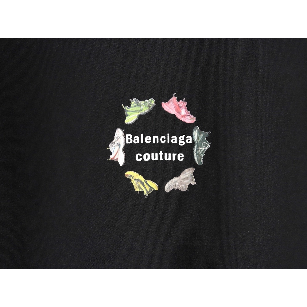 Balenciaga Daddy Shoes Lettering Print Short Sleeve Tshirt,Balenciaga T Shirt,Tshirt,APPAREL