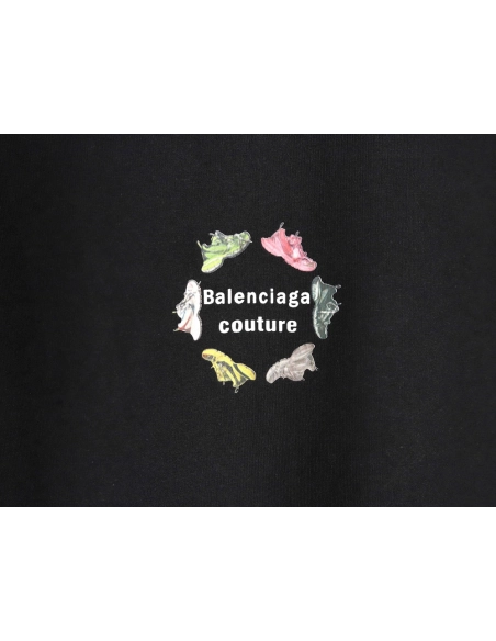 Balenciaga Daddy Shoes Lettering Print Short Sleeve Tshirt,Balenciaga T Shirt,Tshirt,APPAREL