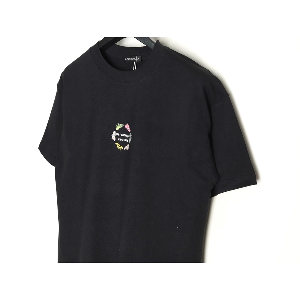 Balenciaga Daddy Shoes Lettering Print Short Sleeve Tshirt,Balenciaga T Shirt,Tshirt,APPAREL