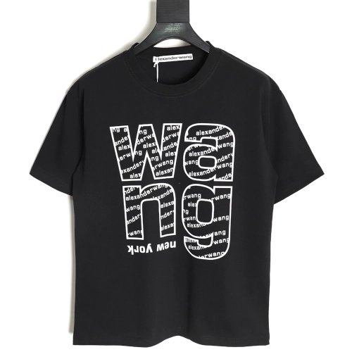 Alexander Wang all over printed lettering short sleeve Tshirt,Alexander Wang T Shirt,Tshirt,APPAREL