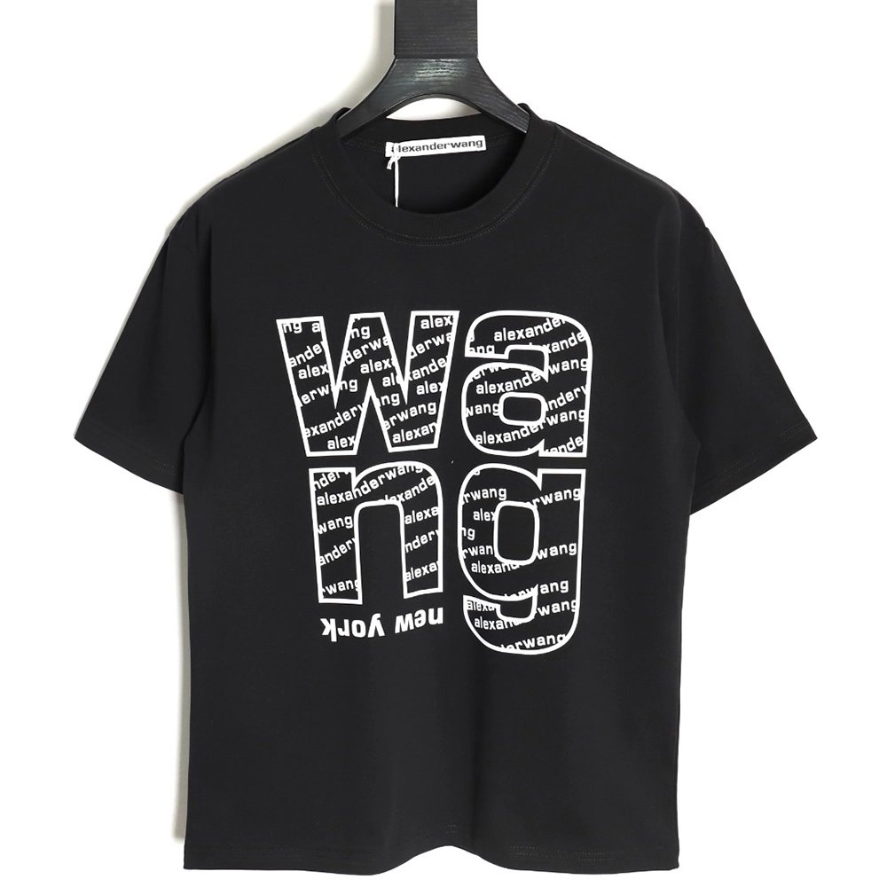 Alexander Wang all over printed lettering short sleeve Tshirt,Alexander Wang T Shirt,Tshirt,APPAREL