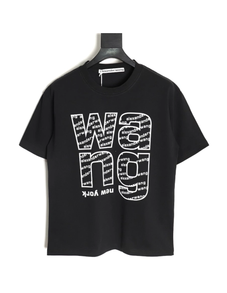Alexander Wang all over printed lettering short sleeve Tshirt,Alexander Wang T Shirt,Tshirt,APPAREL