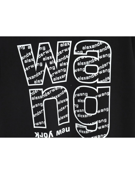 Alexander Wang all over printed lettering short sleeve Tshirt,Alexander Wang T Shirt,Tshirt,APPAREL