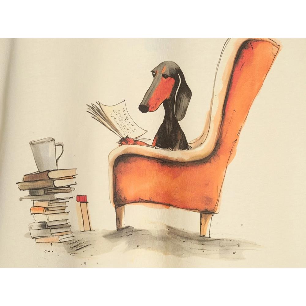 Gucci Reading Puppy High Weight Print Short Sleeve Tshirt,Gucci T Shirt,Tshirt,APPAREL