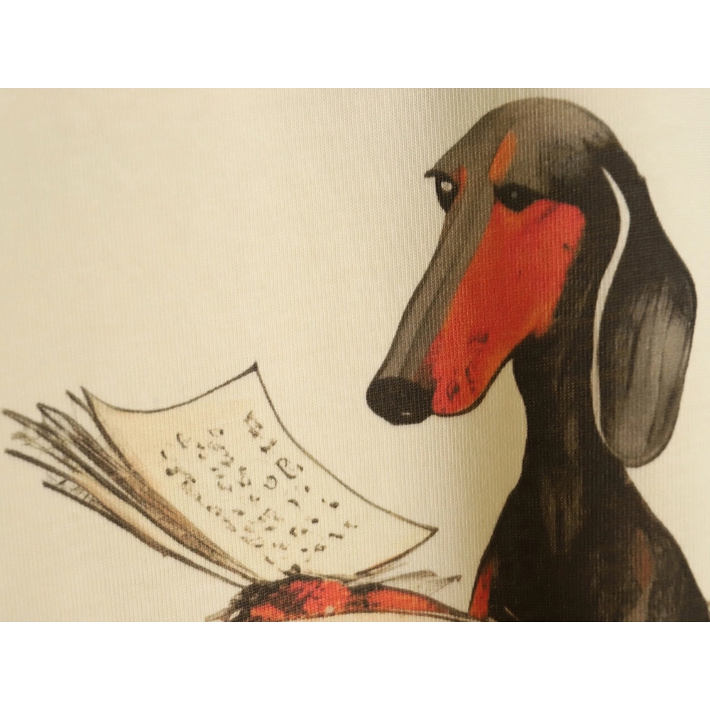 Gucci Reading Puppy High Weight Print Short Sleeve Tshirt,Gucci T Shirt,Tshirt,APPAREL