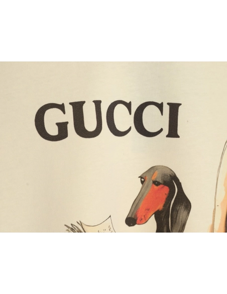 Gucci Reading Puppy High Weight Print Short Sleeve Tshirt,Gucci T Shirt,Tshirt,APPAREL