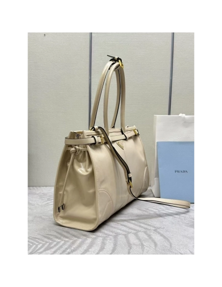 Prada Bonnie large leather handbag 1BA433 38*30*12cm,Prada Bags