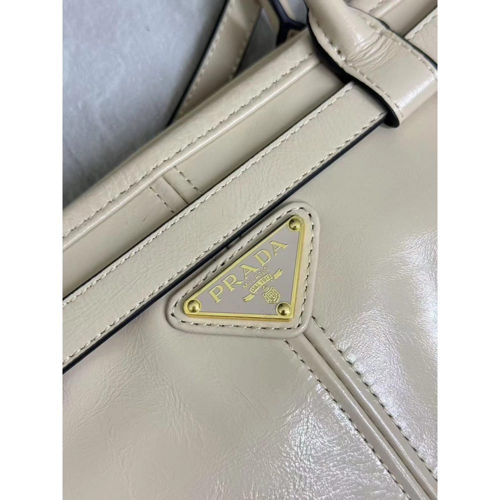 Prada Bonnie large leather handbag 1BA433 38*30*12cm,Prada Bags