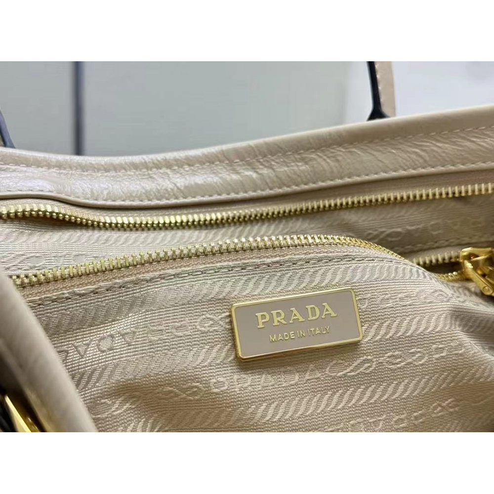 Prada Bonnie large leather handbag 1BA433 38*30*12cm,Prada Bags