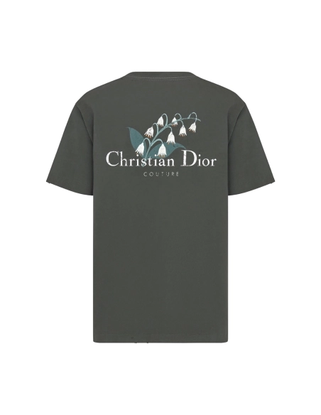 Dior lily of the valley slogan print T-shirt,Dior