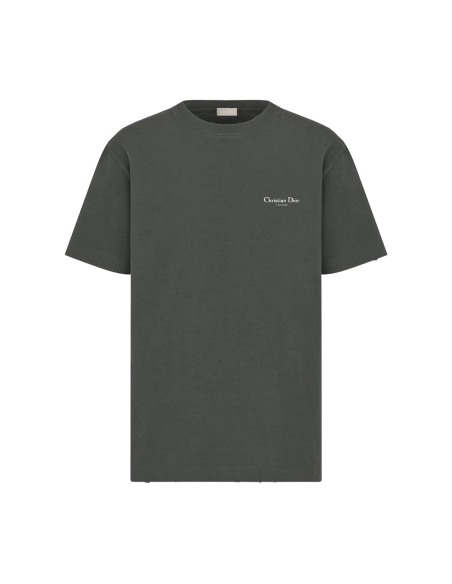 Dior lily of the valley slogan print T-shirt,Dior