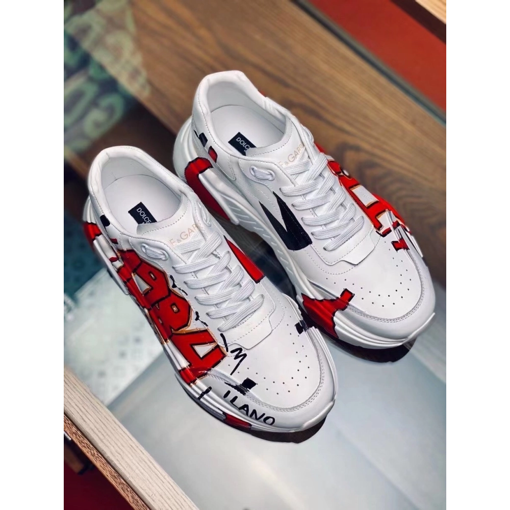 Dolce Gabbana Mens Daymaster Sneakers with 1984 Printed