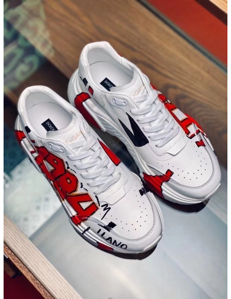 Dolce Gabbana Mens Daymaster Sneakers with 1984 Printed