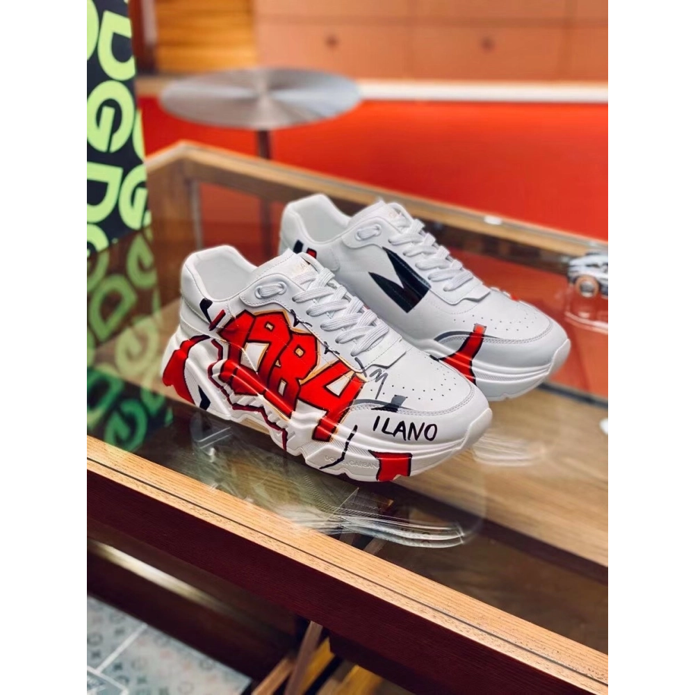 Dolce Gabbana Mens Daymaster Sneakers with 1984 Printed