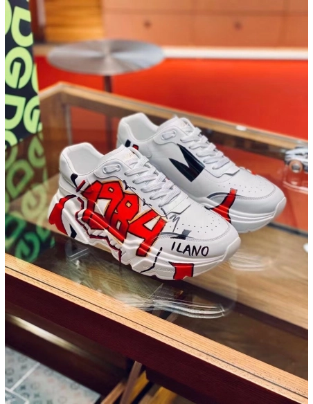 Dolce Gabbana Mens Daymaster Sneakers with 1984 Printed